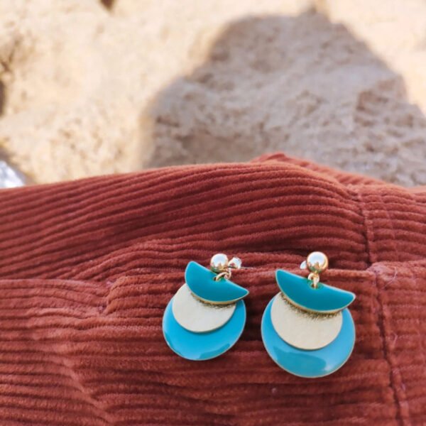 Boucles d'oreilles bleu clair