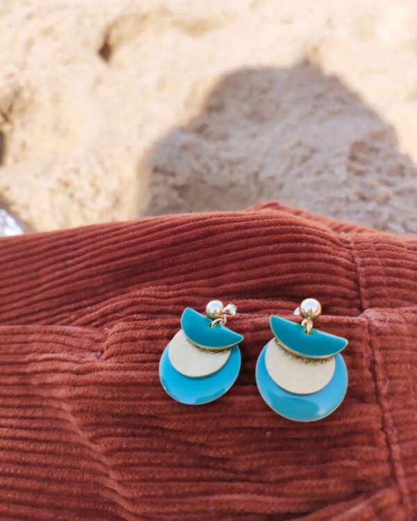 Boucles d'oreilles bleu clair