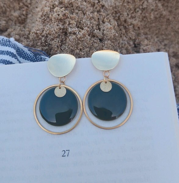 Boucles d'oreilles rayon vert