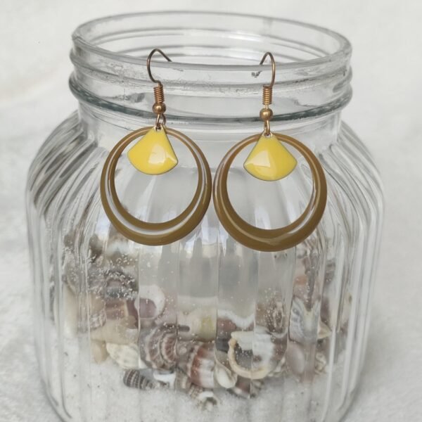 Boucles d'oreilles pupille jaune