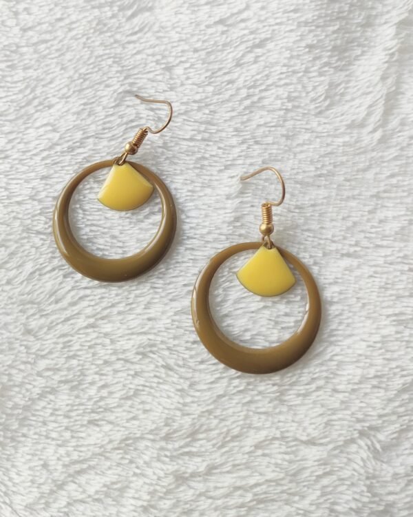 Boucles d'oreilles pupille jaune