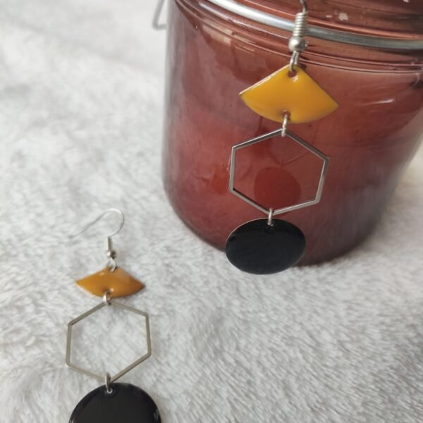 Boucles d'oreilles l'orange noire