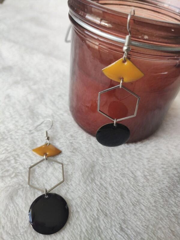 Boucles d'oreilles l'orange noire