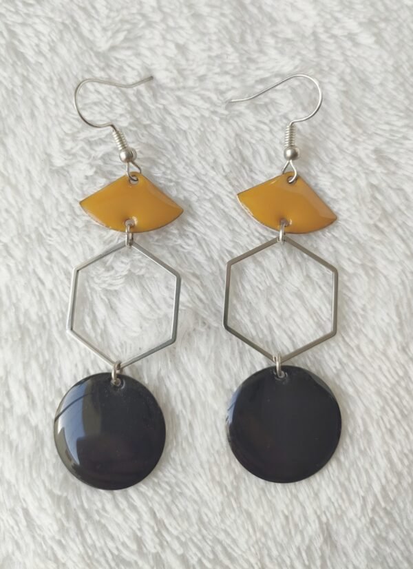 Boucles d'oreilles l'orange noire