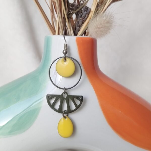 Boucles d'oreilles rayon jaune