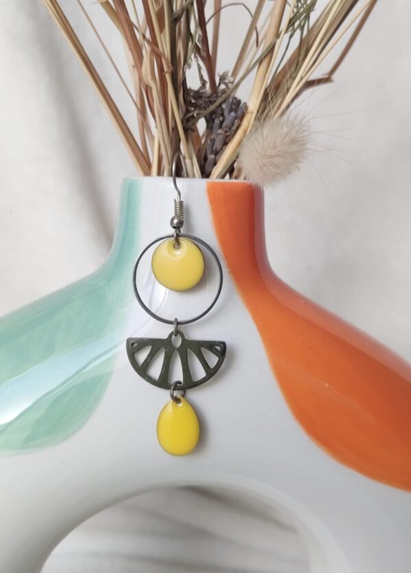 Boucles d'oreilles rayon jaune