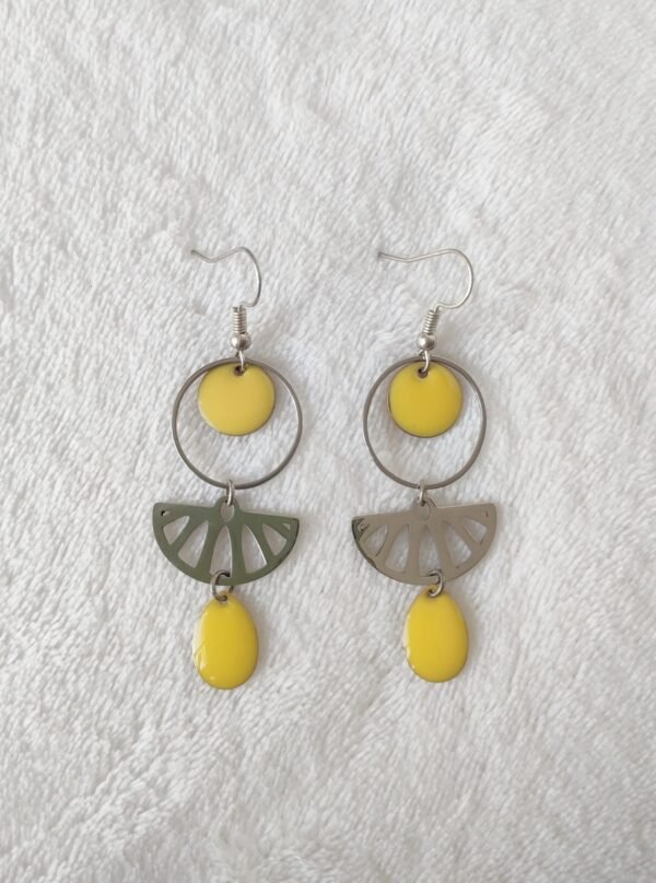 Boucles d'oreilles rayon jaune