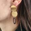 Boucles d'oreilles anneau noir