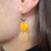 Boucles d'oreilles bicolores