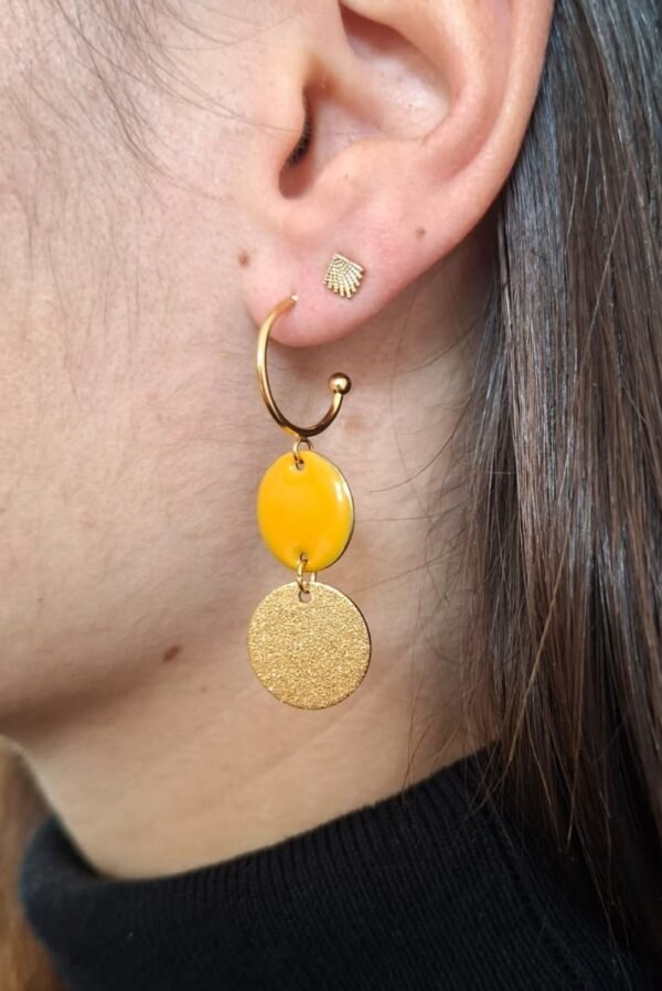 Boucles d'oreilles bicolores