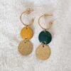 Boucles d'oreilles bicolores