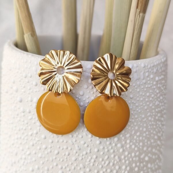 Boucles d'oreilles soleil fleuri