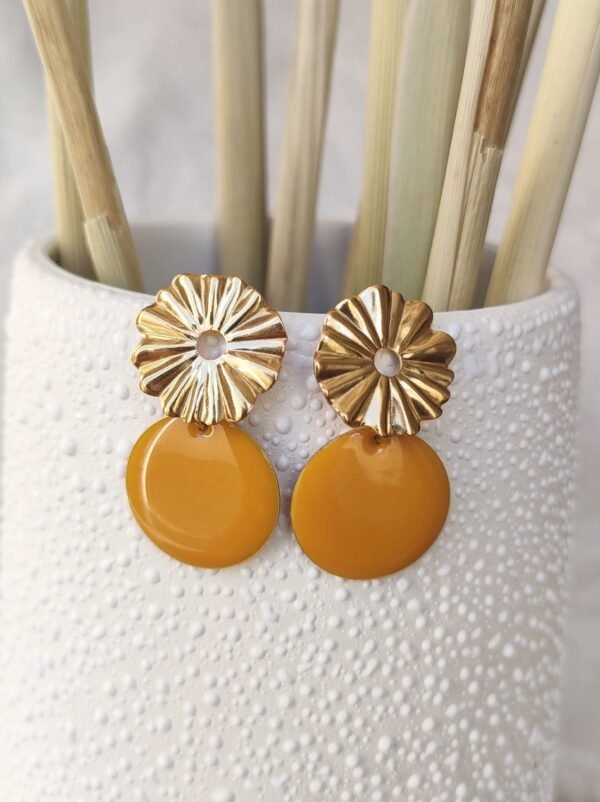 Boucles d'oreilles soleil fleuri