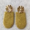 Boucles d'oreilles lotus vert