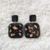 Boucles d'oreilles noires cuivrées