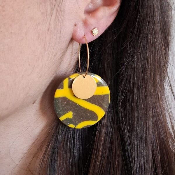 Boucles d'oreilles lune éclairée
