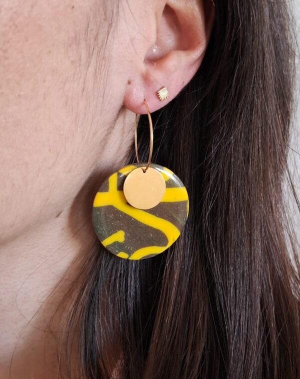 Boucles d'oreilles lune éclairée
