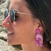 Boucles d'oreilles marbrées violettes