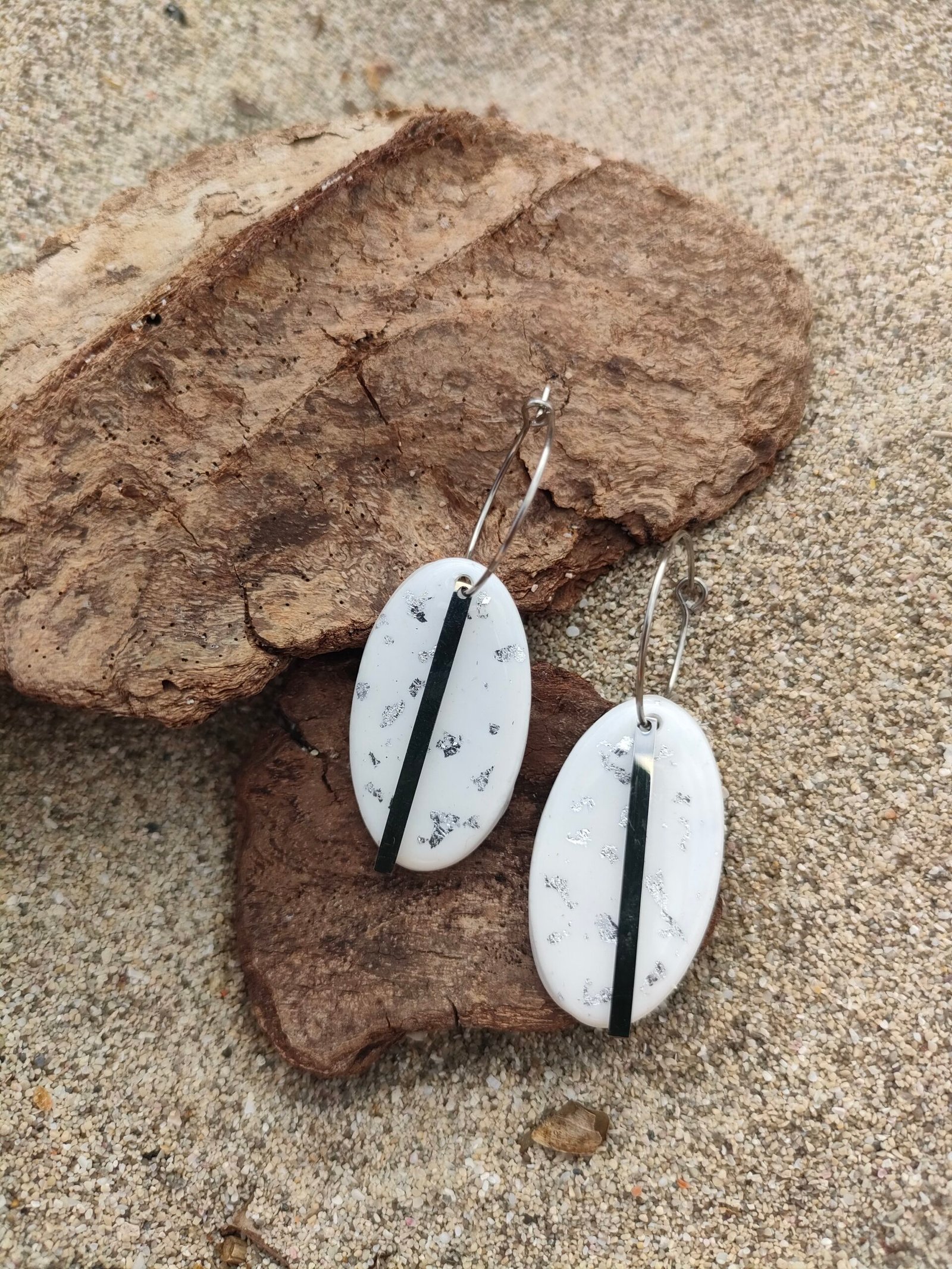 Boucles d'oreilles goutte de neige