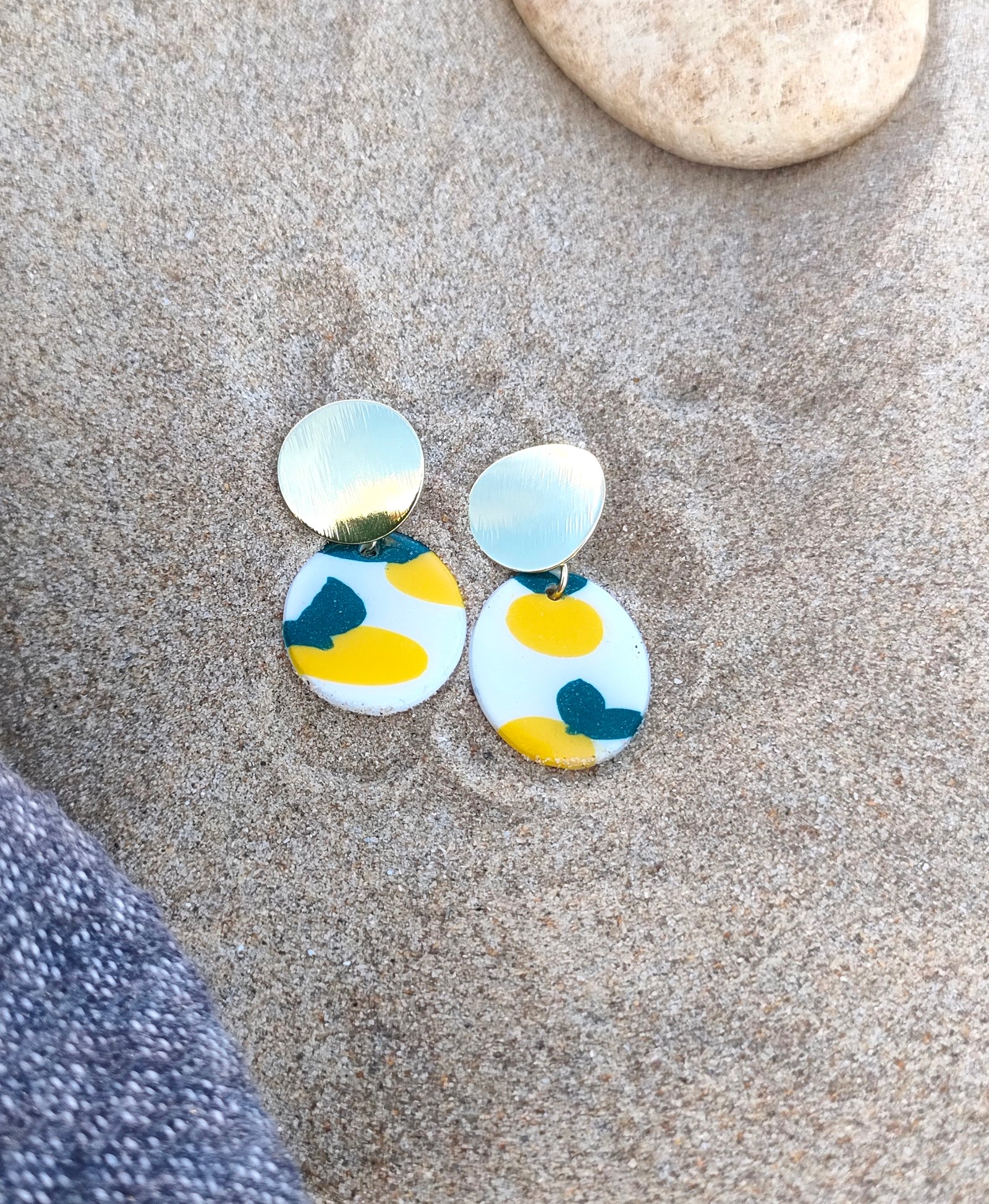 Boucles d'oreilles citron