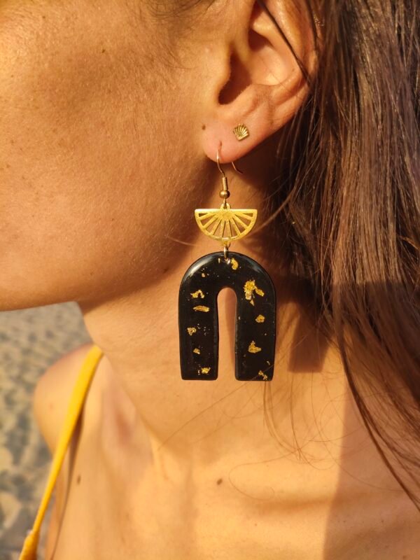 oplus_32 Boucles d'oreilles encre d'or