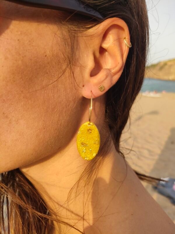 oplus_32 Boucles d'oreilles paillettes d'or