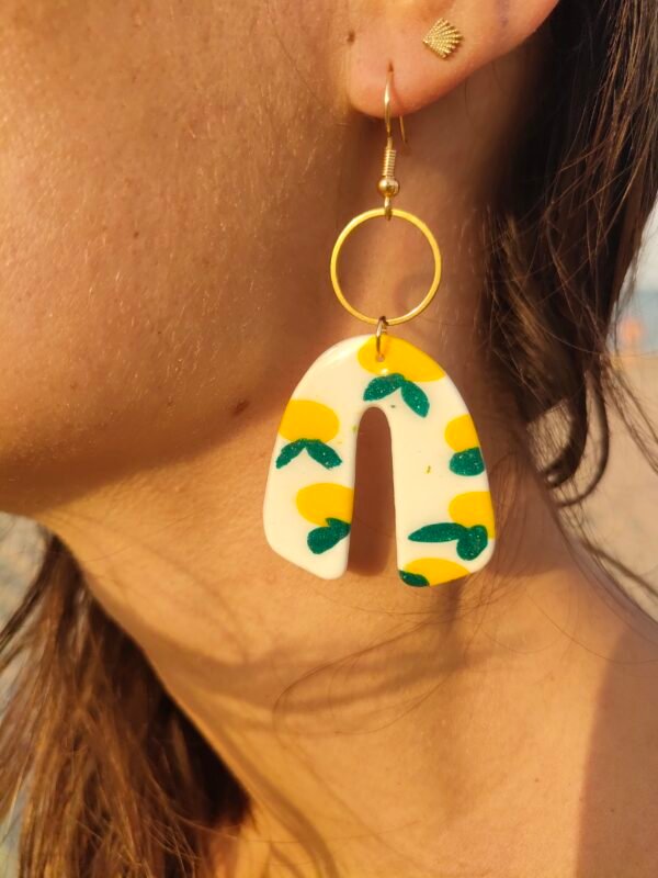 Boucles d'oreilles citron