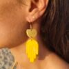 oplus_32 Boucles d'oreilles jaunes marbrées