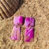 oplus_32 Boucles d'oreilles marbrées violettes