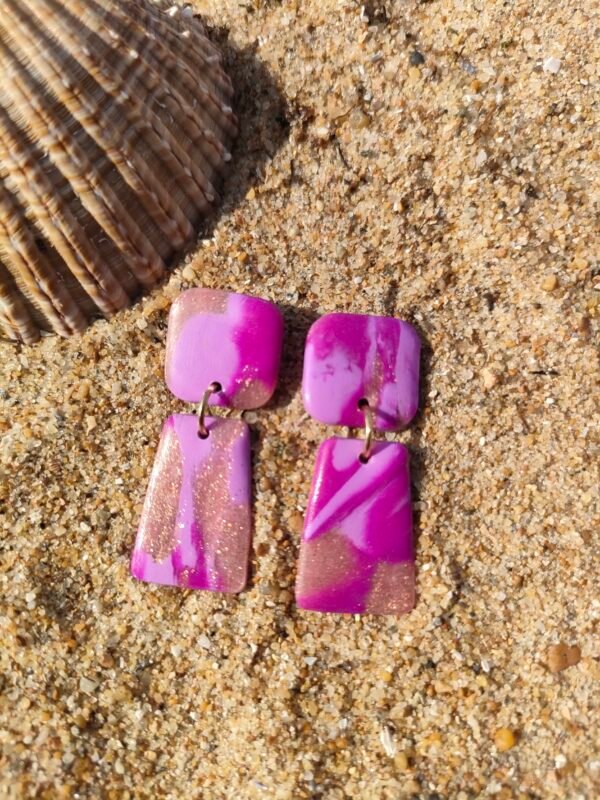oplus_32 Boucles d'oreilles marbrées violettes