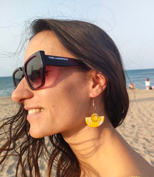 Boucles d'oreilles demi-soleil