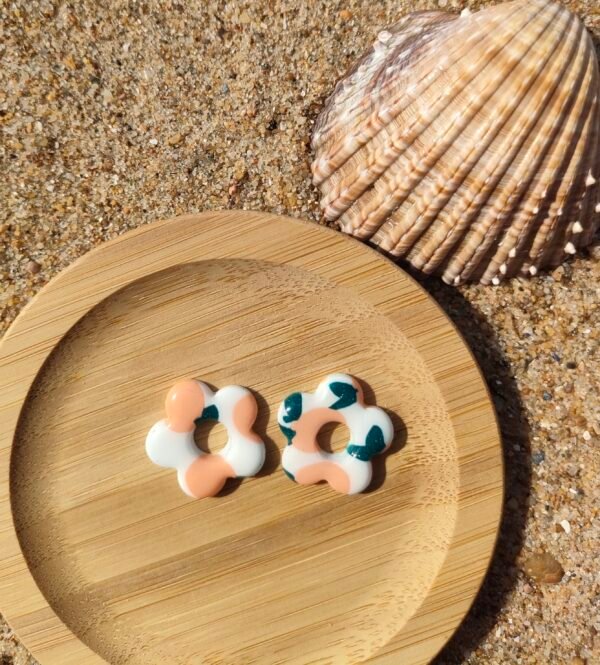 Créoles fleurs pêche