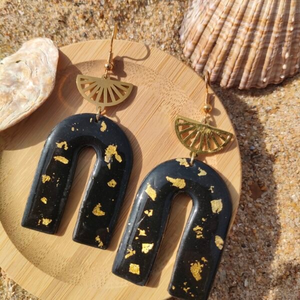 Oplus_131104 Boucles d'oreilles encre d'or