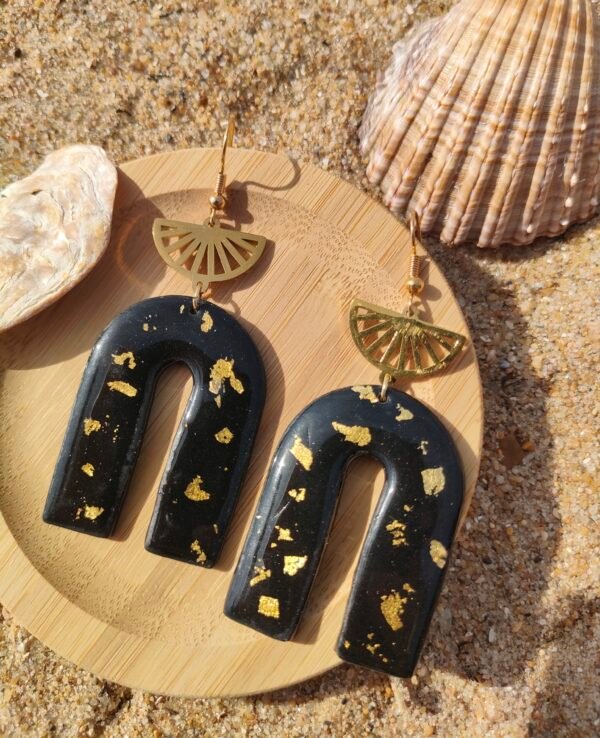 Oplus_131104 Boucles d'oreilles encre d'or