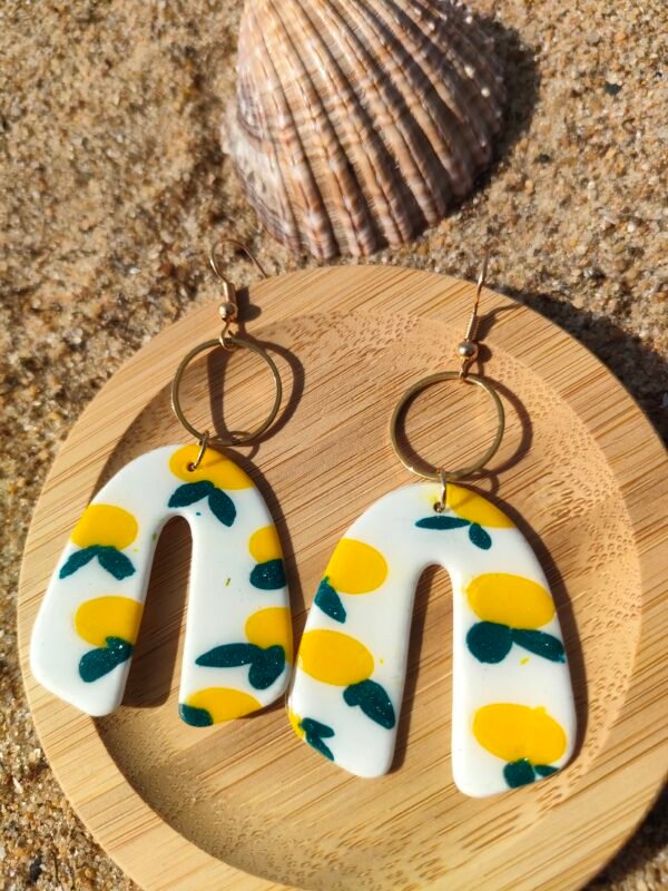 Boucles d'oreilles citron