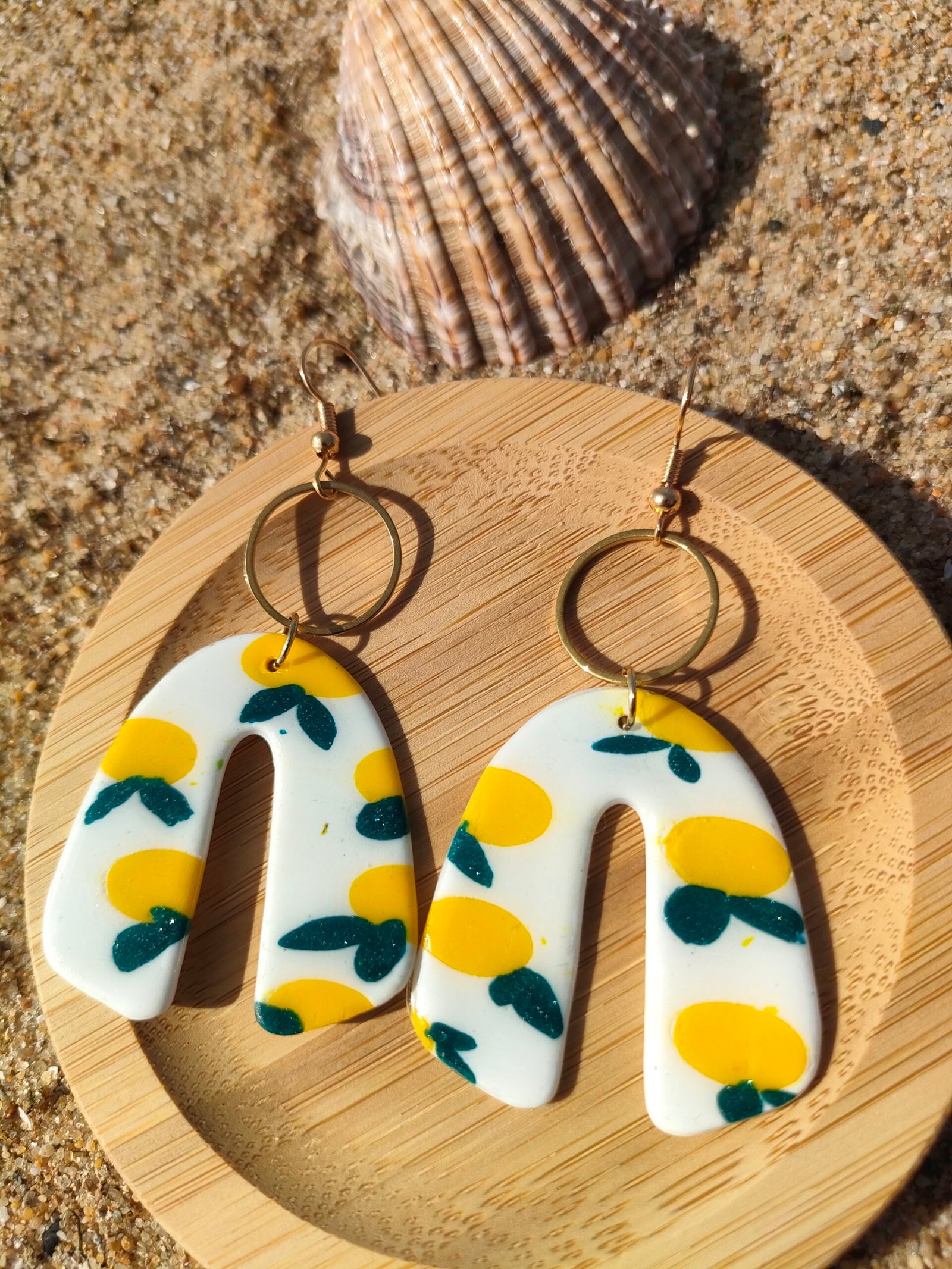 Boucles d'oreilles citron