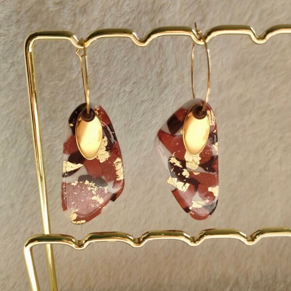 Oplus_131104 Boucles d'oreilles créoles collection AUTOMNE