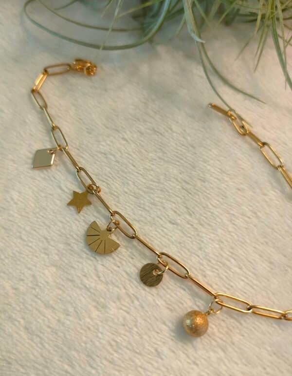 Bracelet breloques dorées