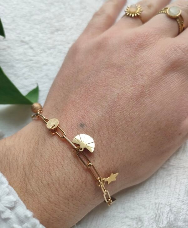 Bracelet breloques dorées