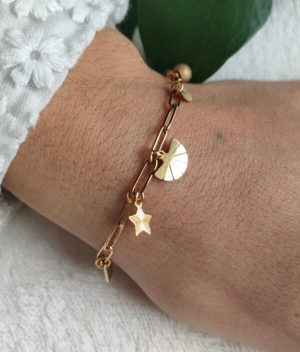 Bracelet breloques dorées